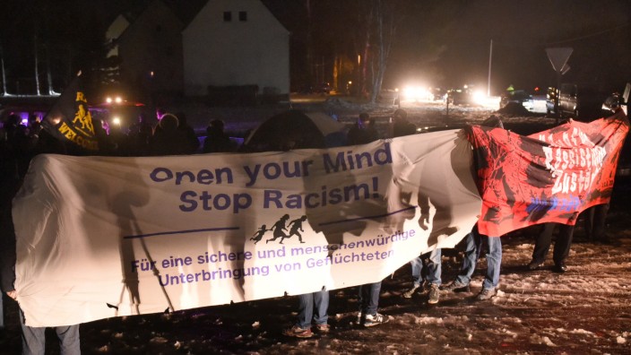 Solidaritätskundgebung für Flüchtlinge in Clausnitz