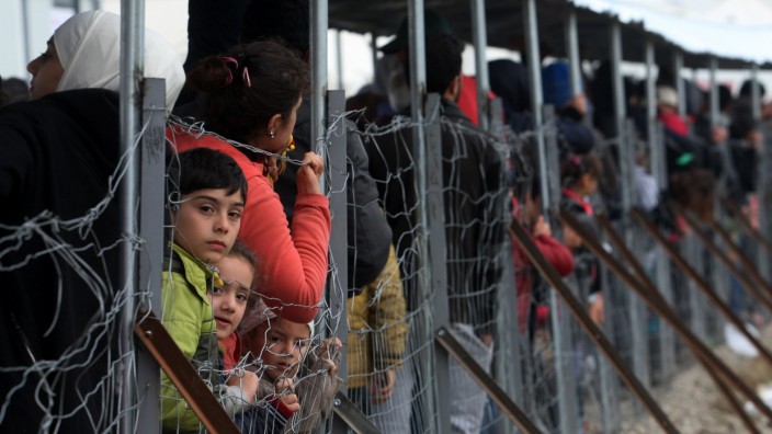 Flüchtlinge, griechisch-mazedonische Grenze