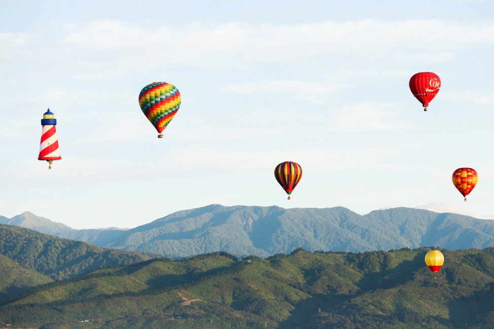 Hot Air Balloons Take To The Skies To Launch The 2016 Wairarapa Balloon Festival