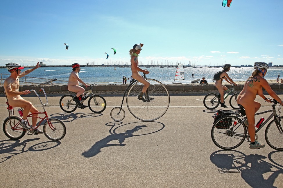 Riders Bare All For World Naked Bike Ride