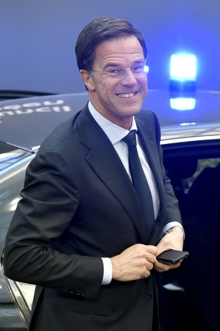 Netherlands' PM Rutte arrives at the EU council headquarters for the second day of a European Union leaders summit in Brussels