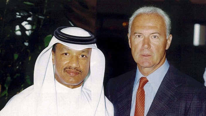 Franz Beckenbauer und Mohamed bin Hammam