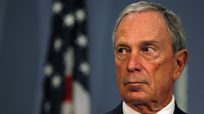 File photo of New York City Mayor Michael Bloomberg speaking at City Hall in New York