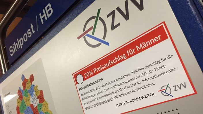 Schweiz: 20 Prozent Preiszuschlag für Männer?