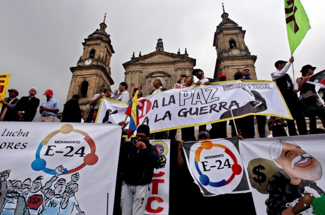 Protests in Bogota against local Government