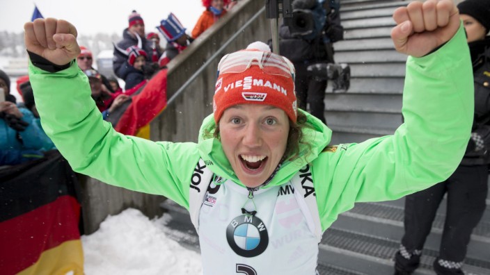 Biathlon: Laura Dahlmeier: Spielt auch schon mal mit dem Fotografen
