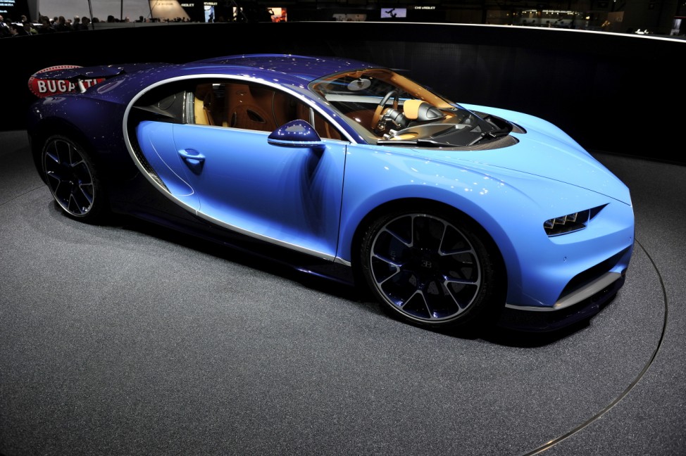 Der neue Bugatti Chiron auf dem Genfer Autosalon 2016.