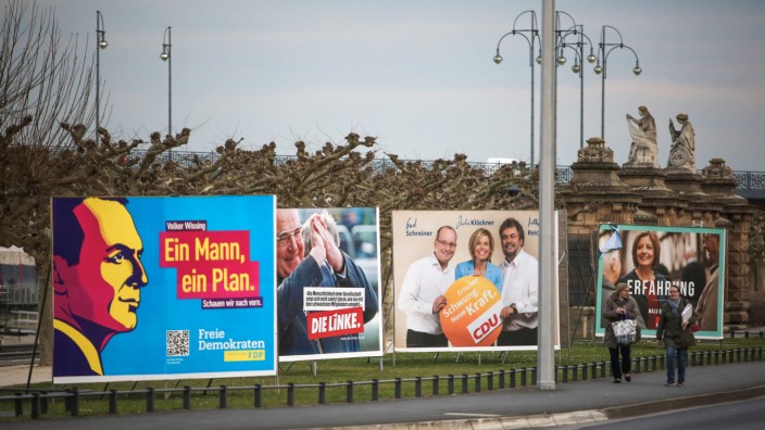 Wahlplakate Landtagswahl Rheinland-Pfalz