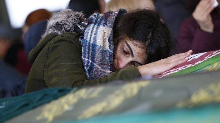 Funeral for victims of car bomb explosion in Ankara