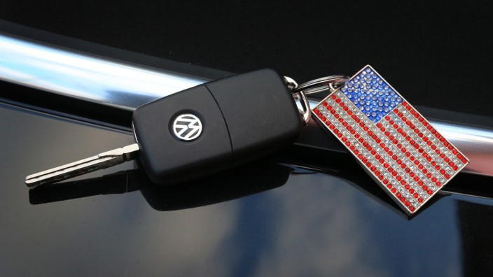 VW Schlüssel mit US- amerikanischer Flagge