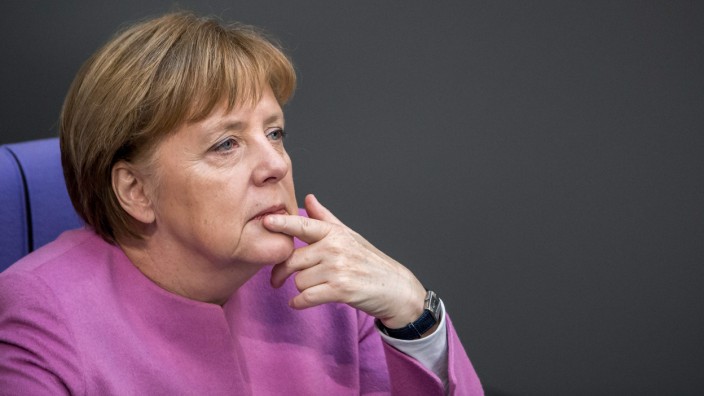 Streit in der Union: Parteichefin Merkel im Bundestag