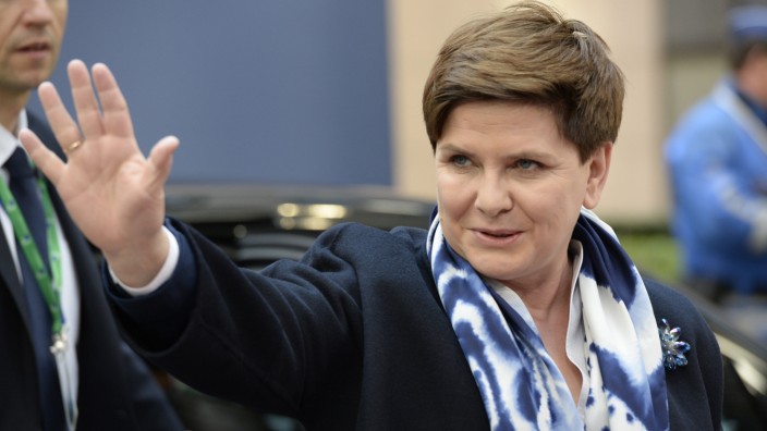 Nach den Anschlägen von Brüssel: Steht der Regierung in Warschau vor: Polens Premierministerin Beata Szydlo
