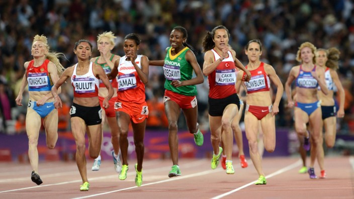 Doping: Betrüger unter sich: Von den besten 1500-Meter-Läuferinnen in London wurde nur Maryam Jamal (4.v.l.) bislang noch nicht überführt oder verdächtigt.