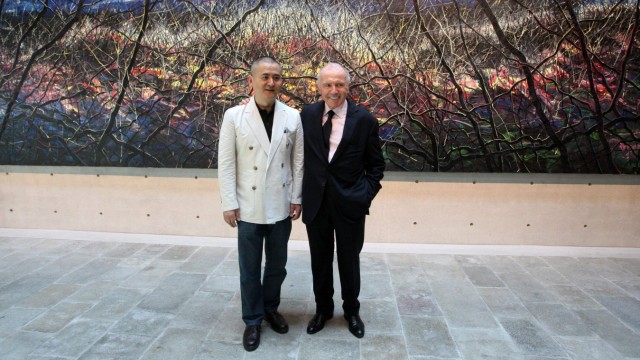 Kunstmarkt-Boom: Der Großsammler François Pinault und der chinesische Starkünstler Zeng Fanzhi 2013 in Pinaults Privatmuseum Punta della Dogana in Venedig.