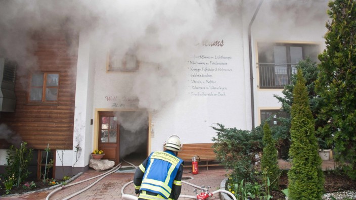 Glonn: Wahrscheinlich ging der Brand im Hotel Schwaiger in Glonn von der Sauna aus.