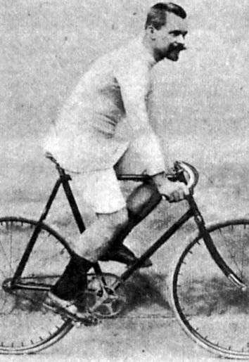 Radrennfahrer Josef Fischer