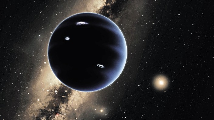 Astronomie: Planet Neun (Illustration) wird am Rande des Sonnensystems vermutet, ist allerdings bislang nicht gesichtet worden.