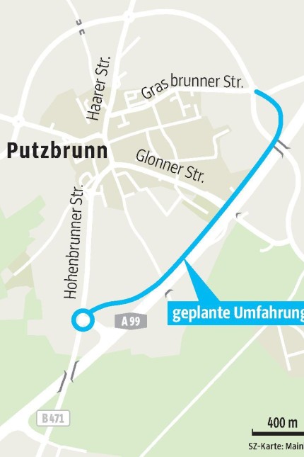 Ortsumfahrung Putzbrunn: So sollte die geplante Ortsumfahrung aussehen.