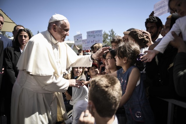 Pope Francis Visits The Greek Island Of Lesbos To Meet With Migrants