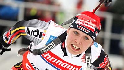 Biathlon-WM in Östersund: Magdalena Neuner lernt gerade, mit Druck umzugehen.