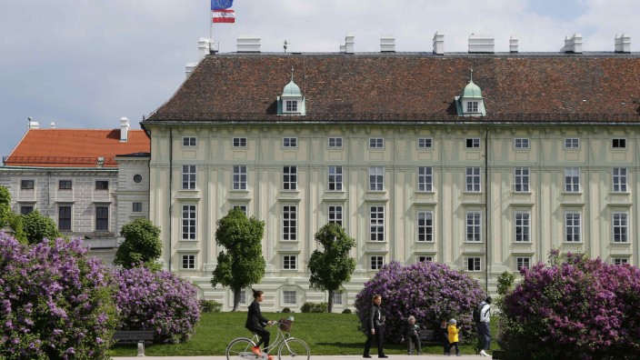 The Leopoldine Wing of Hofburg palace hosting the presidential office is seen in Vienna