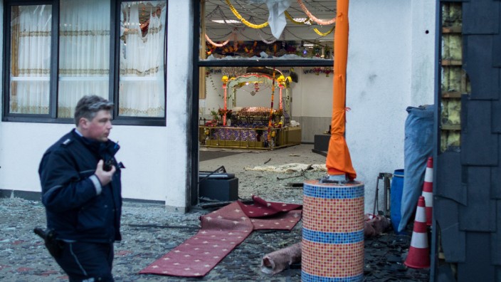 Polizei Pk zu Anschlag auf Sikh-Gebetshaus