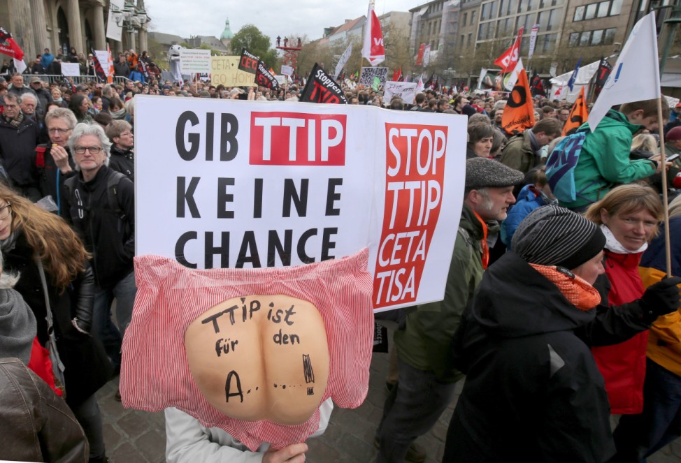 Demonstration gegen TTIP und CETA