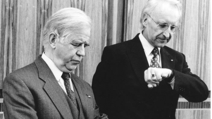 Prof. Kurt Biedenkopf, mit Edmund Stoiber, 1995