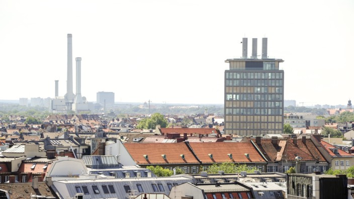 Blick über die Münchner Altstadt nach Süden, 2015