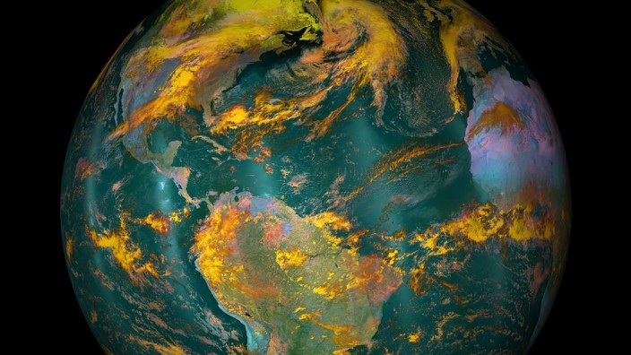 Klimakolumne: Dieses Infrarot-Bild der Erde veröffentlichten die US-Klimabehörden Nasa und Noaa zum Earth Day 2016. In diesem Jahr hat sich RTL etwas anderes überlegt.
