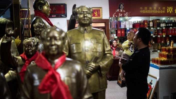 China: Ein Laden für Mao-Memorabilia in Shaoshan, der Heimatstadt des Politikers.