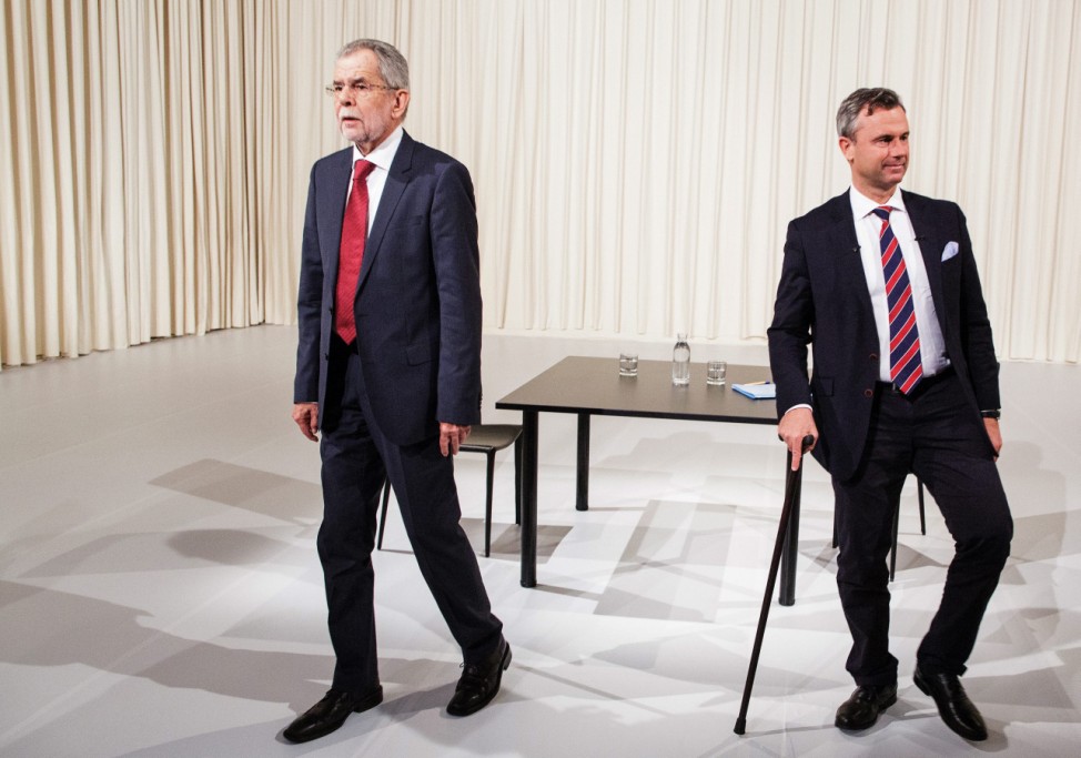 Austrian top candidates for presidential elections at television