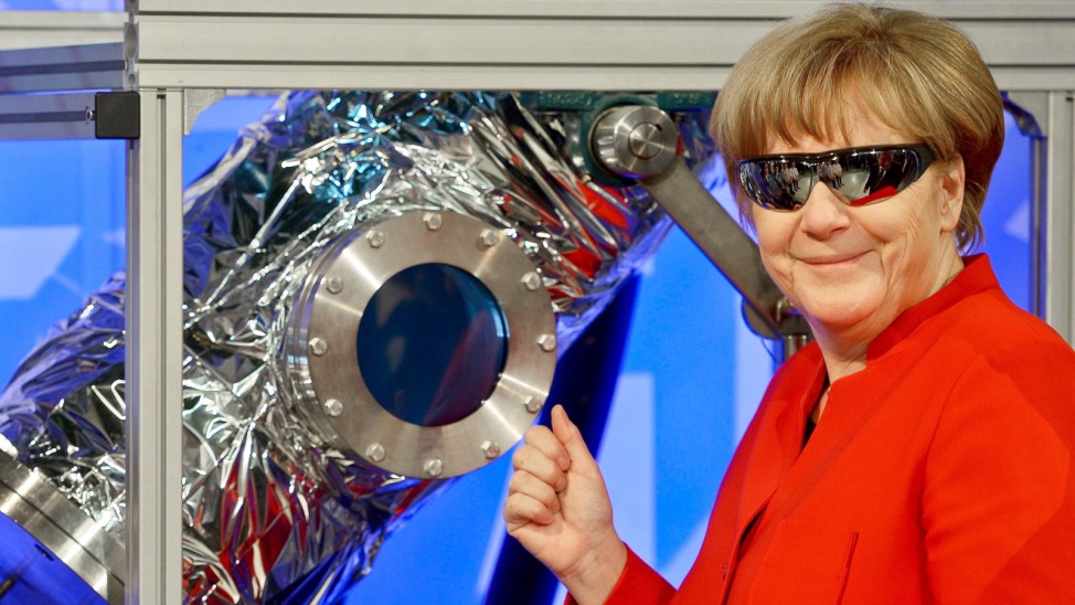 German Chancellor Merkel visits European Astronaut Centre