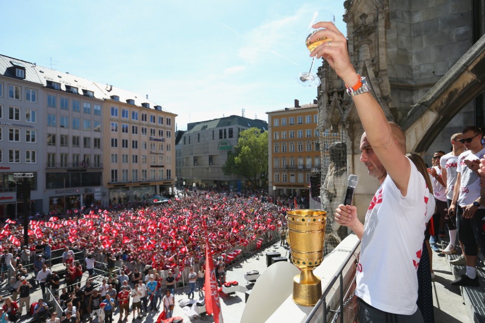 FC Bayern Muenchen Celebrates Winning The DFB Cup 2016