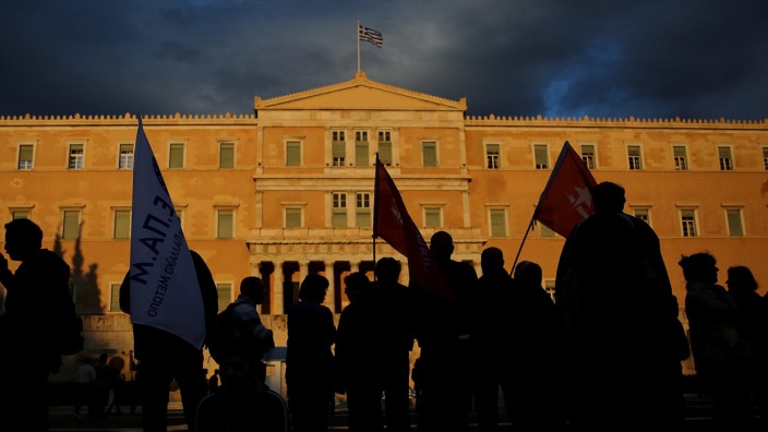 Protest against an omnibus bill tabled by the Greek government th