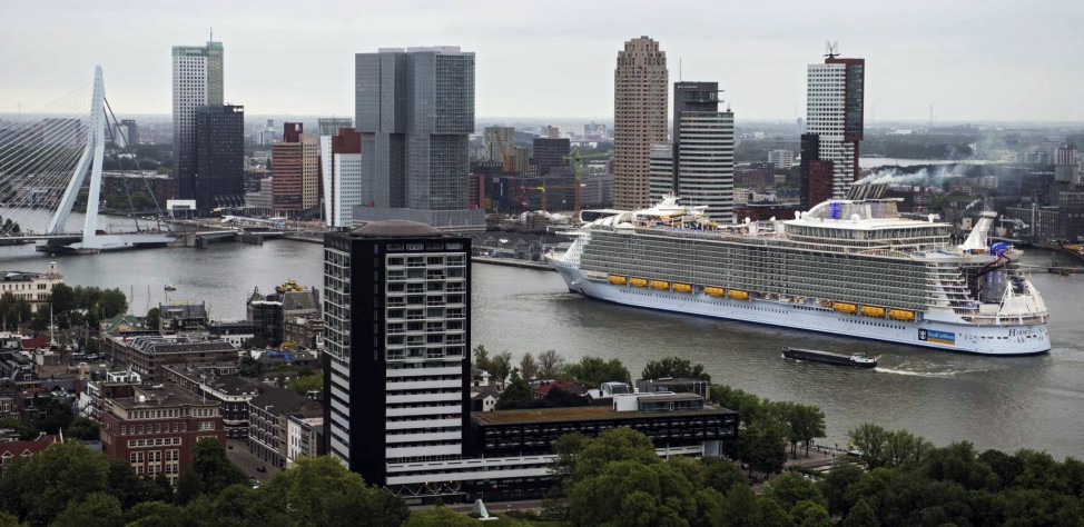 Largest cruise ship in Rotterdam
