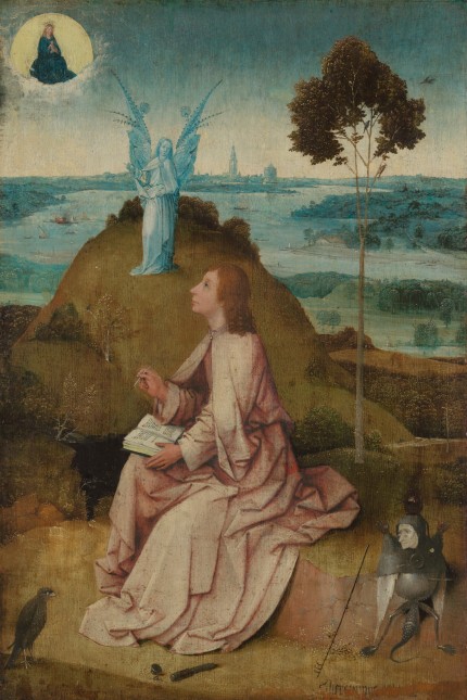 Kunstgeschichte: Und in der Ecke ein kleiner Dämon: "Johannes auf Patmos", von Hieronymus Bosch.