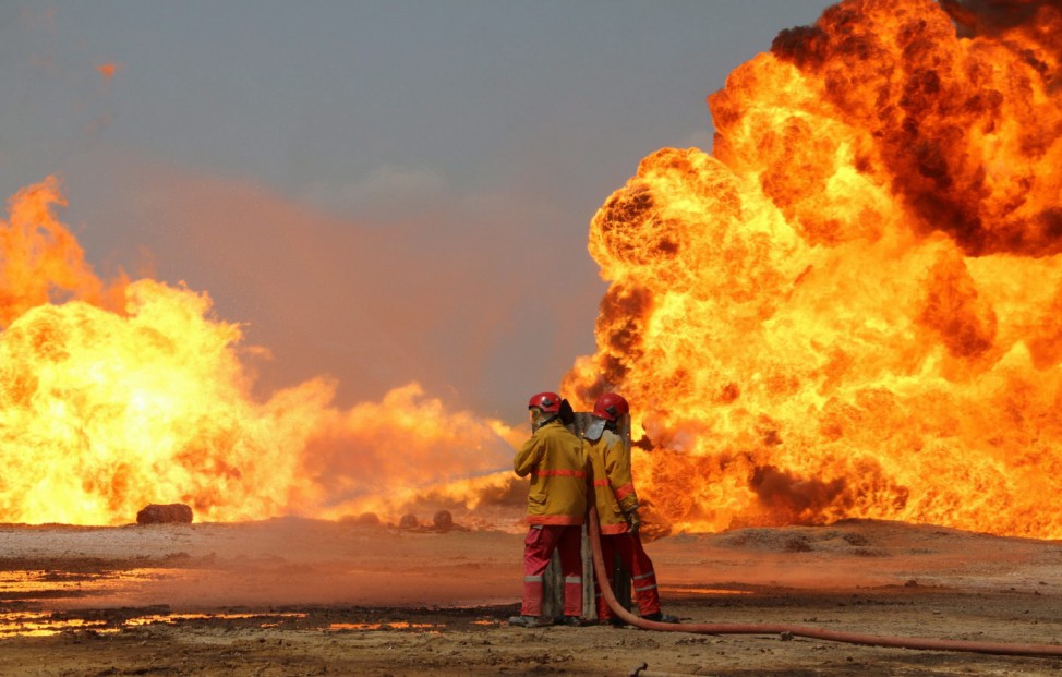 Oil fire in Kirkuk