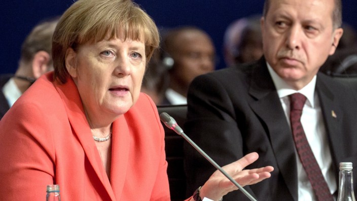 Bundeskanzlerin Angela Merkel und Erdogan