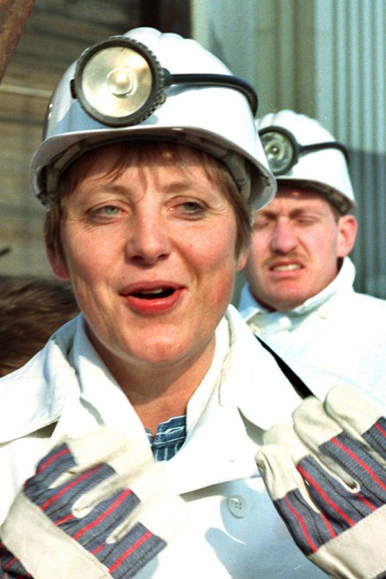 Angela Merkel als Umweltministerin bei ihrem ersten Besuch in Gorleben im März 1995.