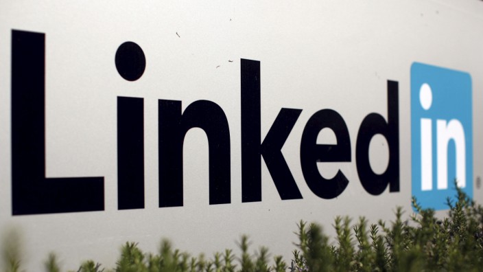 The logo for LinkedIn Corporation is shown in Mountain View, California