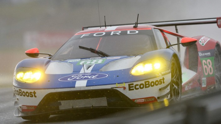 24 Stunden von Le Mans: Der Franzose Sébastien Bourdais auf einer Trainingsrunde in seinem Ford GT40.