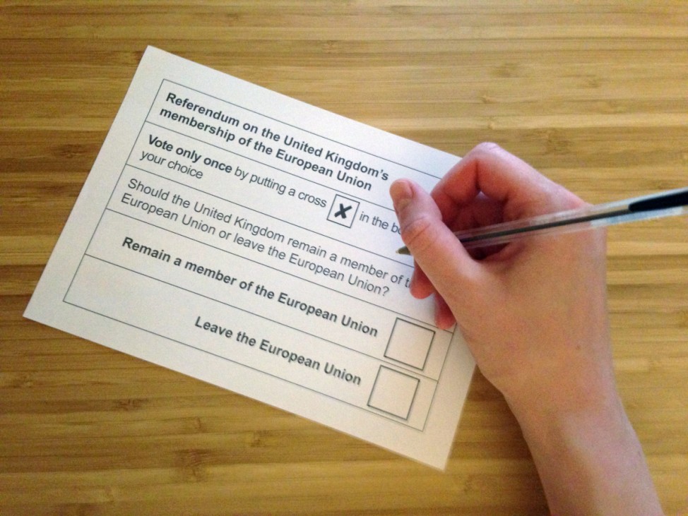 Wahlzettel für das EU-Referendum