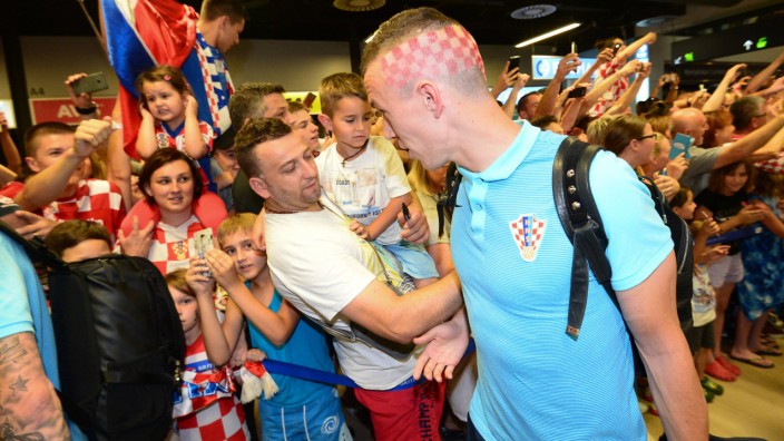 EURO 2016 CRO football tream return Zagreb Croatia 26 6 2016 Zagreb Croatia Arrival of Croa