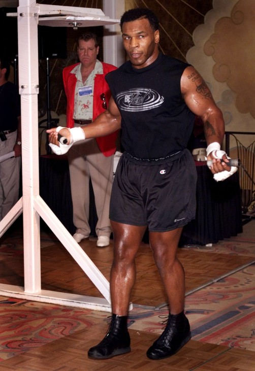 TYSON JUMPS ROPE DURING WORKOUT AT MGM