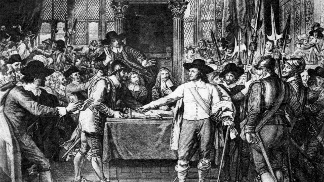 Oliver Cromwell löst das Parlament auf, 1653