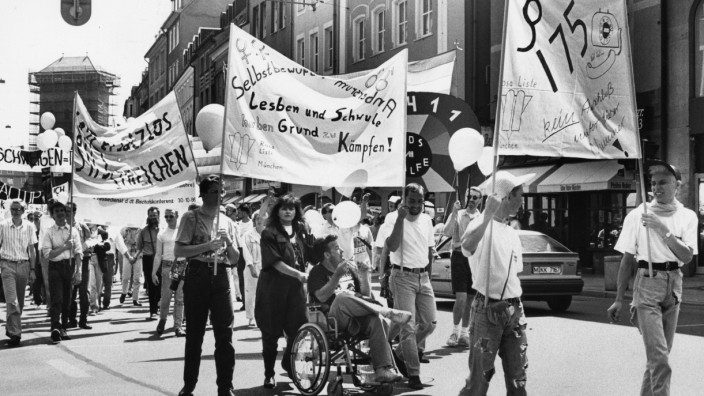 Demonstration während der Aids-Woche in München, 1990