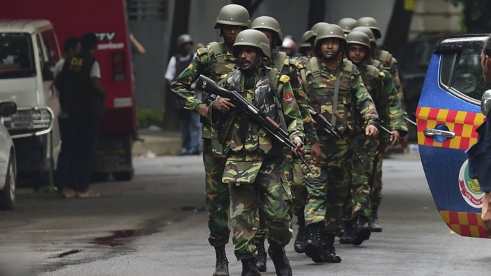 Bangladesch: Spezialkräfte der Polizei in Dhaka.