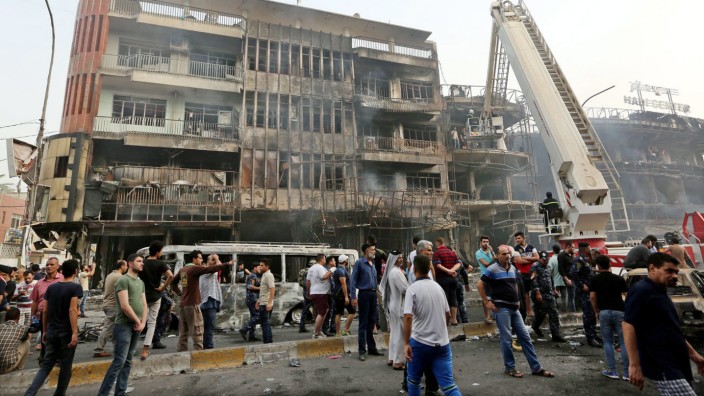 suicide car bomb attack in the Karada district of central Baghdad