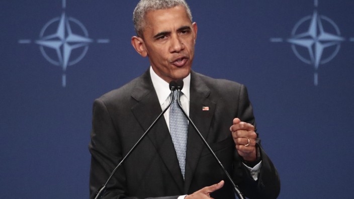 US-Präsident Barack Obama beim Nato-Gipfel in Warschau